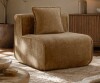 Mercer41 Armless Sofa Velvet- Brown New In Box $499
