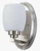 Wrought Studio&trade; 1-light Satin Nickel Wall Sconce With White Opal Glass New In Box $199