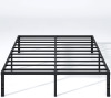 JETO Metal Bed Frame, Queen Size Bed Frame with Storage Space, 18 Inch Heavy Duty Sturdy Mattress Foundation, Easy Assembly, No Box Spring Needed, Black New In Box $199