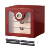 VEVOR Cigar Humidor Cabinet Handmade Spanish Cedar Wood Cigar Humidor for 50-100 Cigars Glass Cigar Desktop Storage Case with Digital Humidifier Hygrometer and Shelves Great Gift for Men New In Box $199