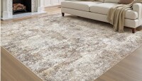 Natunest 8'x 10' Area Rug for Living Room Washable Abstract Rug Brown/Grey $299