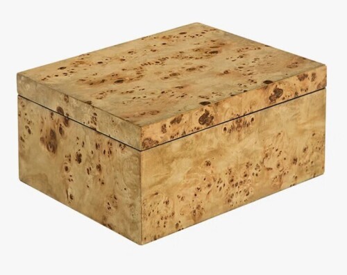 Oliver Home Furnishings Decorative Burl Box New In Box $399