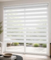 PINECREST HOME GOODS Custom-Cut Size Zebra Blinds for Indoor Windows Light Filtering & Room Darkening Roller Shades (White Color) (Maxium Height 78 inch) (Width 34 inch) / Symple Stuff Boho Black 100% Blackout Floral Block Print Thick Linen Roman Shade fo