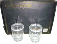 Sidekick Coffee Glass Coffee Cup with Lid and Straw