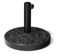 Pellebant 45 lbs. Concrete Patio Umbrella Base in Black, Cement Weighted Round Outdoor Market Umbrella Stand New In Box $199