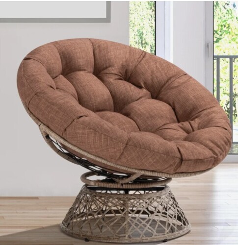 Bayou Breeze Ariyelle Swivel Papasan Accent Chair with Extra Thick Cushion for Ultimate Comfort New in Box $599