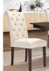 COLAMY Tufted Dining Chair Accent Parsons Diner Chair Upholstered Fabric Stylish Kitchen Chairs with Solid Wood Legs and Padded Seat, Beige New in Box $299