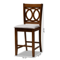 Canora Grey Upholstered Counter Stool with Solid Wood Frame, New in Box $399