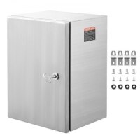 VEVOR Steel Electrical Box, 16"x 12"x 6", 304 Stainless Steel Electrical Enclosure Box, Wall-Mounted Outdoor Electrical Electronic Equipment Enclosure with Mounting Plate Hinges Lock, IP66 Waterproof, New in Box $299