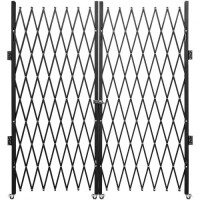 VEVOR Double Folding Security Gate, 6-1/2\' H x 12\' W Folding Door Gate, Steel Accordion Security Gate, Flexible Expanding Security Gate, 360&deg; Rolling Barricade Gate, Scissor Gate or Door with Keys, New in Box $399