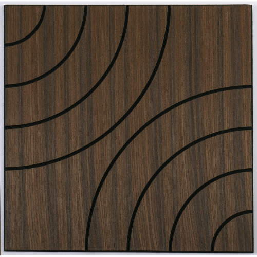 UNISOAR 0.4 in. x 24 in. x 24 in. Smoked Self-Adhesive Square Edge MDF Decorative Wall Paneling (4-Pack) New In Box $199