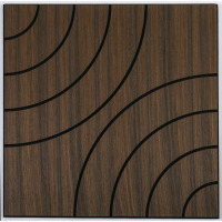 UNISOAR 0.4 in. x 24 in. x 24 in. Smoked Self-Adhesive Square Edge MDF Decorative Wall Paneling (4-Pack) New In Box $199