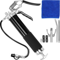 VEVOR Grease Gun Working Pressure Max. 6000 PSI, Capacity Approx. 14 OZ/400 CC, Grease Gun Kit with Flexible Hose Lever 500 mm, Grease Gun Kit Connection NPT1/8 Inch New In Box $79