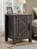 Gracie Oaks Clairese 24'' Tall Farmhouse End Table With Charging Station, Wood Nightstand With Adjustable Shelf, Built-In Outlets $299