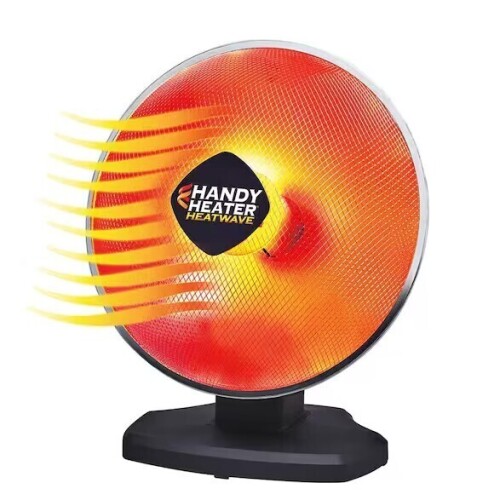 HANDY HEATER 1200-Watt Electric Oscillating Ceramic Parabolic Space Heater New In Box $199