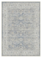 Bungalow Rose 8' x 10' Bremerton Vintage Washable Blue Area Rug With Non-Slip Backing $299