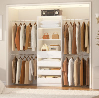 The Twillery Co.&reg; Seward 4-9Ft Closet Organizer with 4 Wooden Drawers And 4 Rods $399