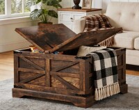 Gracie Oaks Fellsburg 31.1" W Square Lift Top Storage Coffee Table New In Box $399