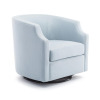 EmmaMason Comfort Pointe Infinity Sky Blue Swivel Glider Barrel Chair 8092-06, New in Box $999