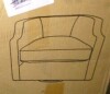 EmmaMason Comfort Pointe Infinity Sky Blue Swivel Glider Barrel Chair 8092-06, New in Box $999 - 2