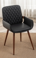 Corrigan Studio Kopelynn Modern Upholstered Dining Room Chair, Black, New in Box $599