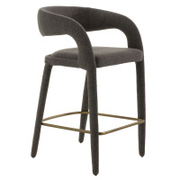 Modrest Faerron - Modern Grey Fabric Counter Chair, New in Box $499