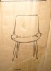 HIPIHOM Modern Dining Chair, Upholstered Faux Leather Cushion Seat and Sturdy Metal Legs, Brown, New in Box $299 - 2