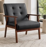 George Oliver 26&ldquo; Wide Wooden Arm Accent Chair New In Box $299