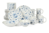 Martha Stewart Empress Bouquet 30 Piece Decorated Porcelain Dinnerware Plates And Bowls Set New In Box $199