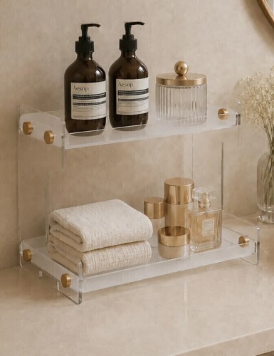 Rebrilliant Pekarovic Acrylic Makeup Organizer New In Box $79