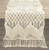 Lush Decor BOHO MACRAME HANDCRAFTED INDOOR/OUTDOOR WASHABLE WATER REPELLENT, 13X72 inch Table Runner $89