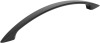 Amerock 6-5/16" Arc Matte Black Drawer Pull 6-5/16 inch (160mm) Center-to-Center Mounting Distance and 7-13/16 inches Overall Length, Durable Zinc Cabinet Hardware New