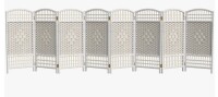 Red Barrel Studio&reg; 8-Panel Short Fiber Weave Folding Screen New In Box $299