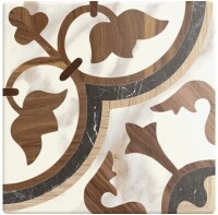 Andova Istanelle Anatol Brown 8-in. Encaustic Patterned Matte Porcelain Wall & Floor Tile, 7.42 sq ft. New In Box $79
