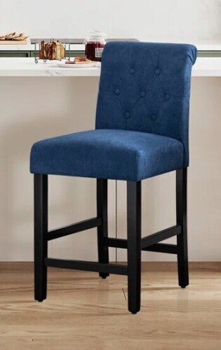 Andover Mills&trade; Burlison 25.25" Fabric Upholstered Wood Counter Stool with Low Back New In Box $399