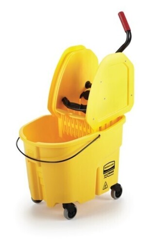 Rubbermaid WaveBrake&reg; 35 QT Down Press Mop Bucket and Wringer, Yellow New In Box $199