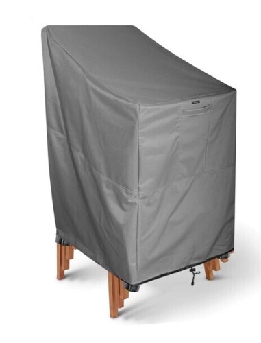 KHOMO GEAR Heavy Duty Stackable Chair Cover &ndash; Premium Outdoor Furniture Protector, Gray, Durable, Weatherproof, UV Resistant New In Box $79
