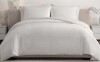 Vera Wang - King Size Duvet Cover Set, 100% Soft Textured Bed Set for Year Round Comfort, 3-Piece Reversible Bedding with Matching Pillowcases (Crinkle Solid White) $199
