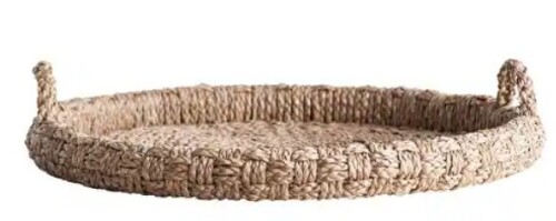 Storied Home 29" Braided Bankuan Tray with Handles New In Box $79