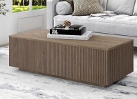 Hailey Home Modern MDF Antiqued Gray Oak 47.5-in W x 15-in H Coffee Table New in Box $399