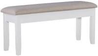 Powell Turino Collection Rustic Upholstered Dining Bench New in Box $399