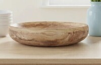 Birch Lane Decorative Paulownia Wood Bowl New In Box $199