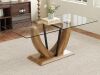 Dsunny Modern Minimalist Rectangular Glass Table with 0.39" Tempered Glass Table And MDF Legs,Metal Support Frame, (2 Boxes) New in Box $899