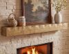 Millwood Pines Solid Wood Live Edge Fireplace Shelf Mantel New in Box $399