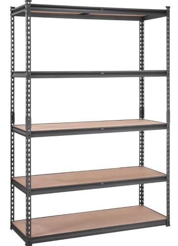 VEVOR 5-tier Heavy Duty Metal Storage Shelving Unit Adjustable Wire Rack Black 60l X 24w X 78h 2000 Lbs Capacity New Shelf Pull $299