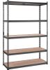 VEVOR 5-tier Heavy Duty Metal Storage Shelving Unit Adjustable Wire Rack Black 60l X 24w X 78h 2000 Lbs Capacity New Shelf Pull $299