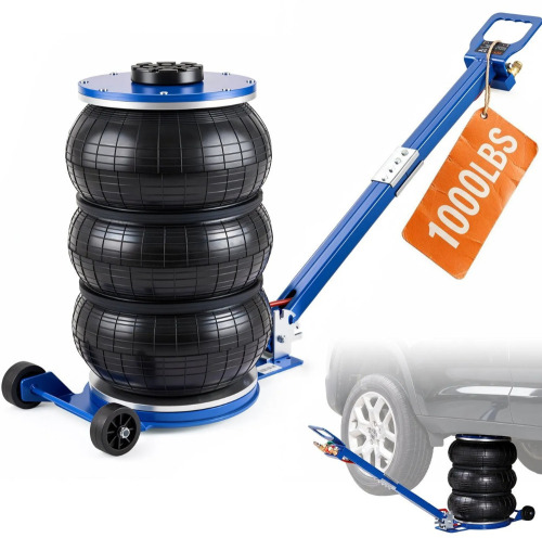 VEVOR Air Jack, 5 Ton/11000 lbs Triple Bag Air Jack, Airbag Jack with Six Steel Pipes, Lift up to 18.5 inch/470 mm, 3-5 s Fast Lifting Pneumatic Jack, with Adjustable Handle for Car, Garage, Repair New In Box $299