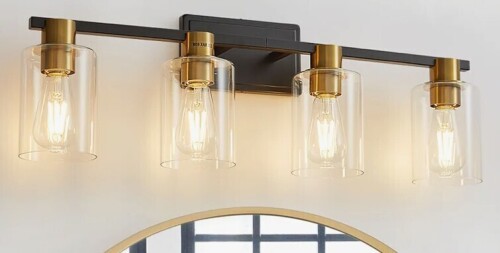 Mercer41 Aarien 4-Light Dimmable Vanity Light New In Box $299