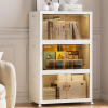 SAILUN 507QT/126Gal Stackable Storage Bins with a Lid, Collapsible Storage Bins With Doors, Folding Cabinet for Home Closet Organization, 3 Pack-30 W x 19.7" D x 49.6" H White New In Box $199