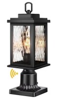 VIANIS Black Hardwired LED Dusk to Dawn Outdoor Pier-mounted Light New In Box $199